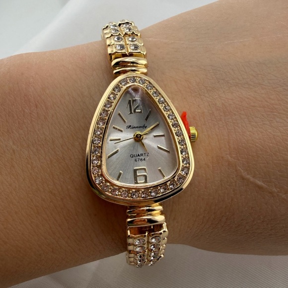 Rhinestone Gold Crystal Teardrop Watch Elegant Bracelet Style main image 11